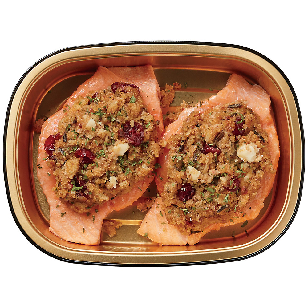 Calories in H-E-B Meal Simple Holiday Stuffed Salmon, 2 ct