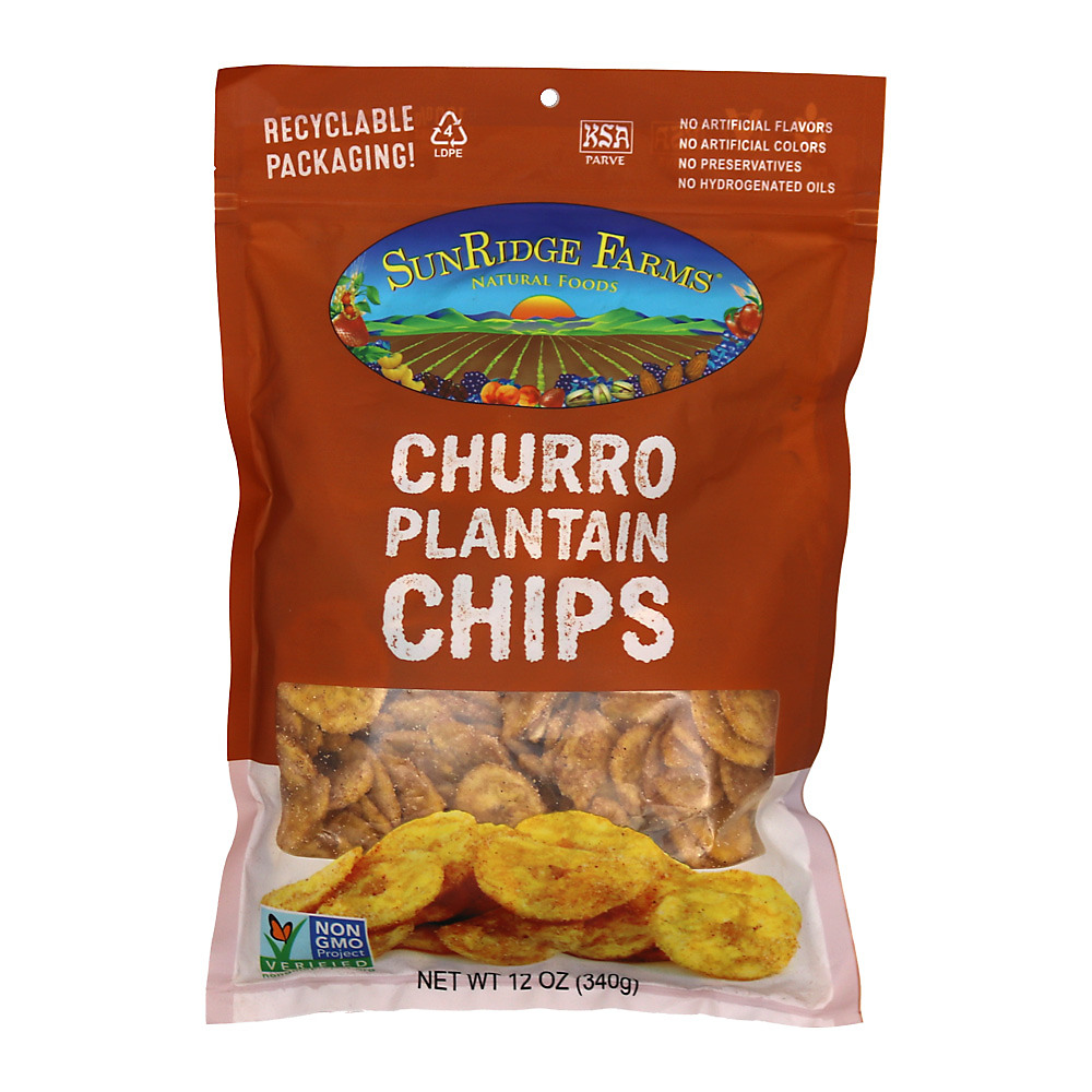 Calories in SunRidge Farms Churro Plantain Chips, 12 oz