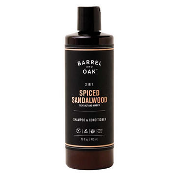 Barrel and Oak 2 in 1 Spiced Sandalwood Shampoo & Conditioner - Sea Salt & Amber, 16 oz