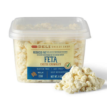 H-E-B Deli Reduced Fat Feta Cheese Crumbles, 6 oz
