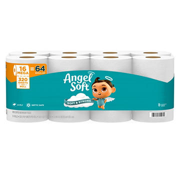 Angel Soft Toilet Paper, 16 Mega Rolls