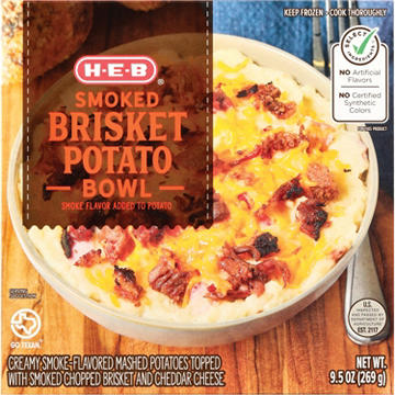 H-E-B Smoked Brisket Potato Bowl Frozen Meal, 9.5 oz