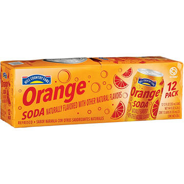 Hill Country Fare Orange Soda 12 pk Cans, 12 oz