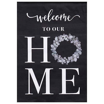 Evergreen Eucalyptus Welcome Home Burlap Garden Flag, 12.5: x 18"