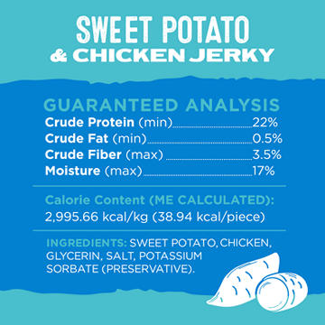 H-E-B Texas Pets Dog Treats - Sweet Potato & Chicken Jerky, 16 oz