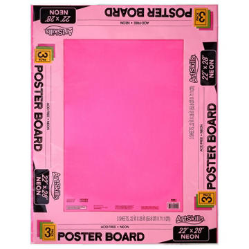 ArtSkills Neon Poster Boards, 3 pk, 22" x 28"