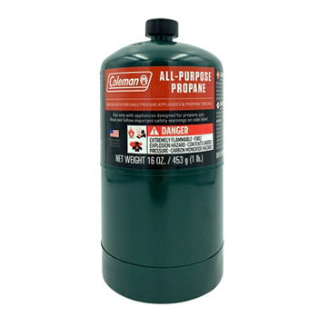 Coleman All-Purpose Propane Single Gas Cylinder, 16 oz