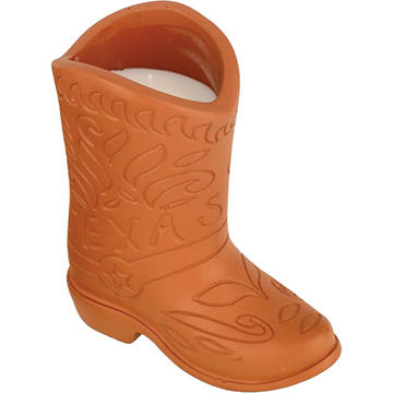 Foundry Candle Co. Terracotta Cowboy Boot Shape Candle - Texas Rose Scented, 5.5 oz