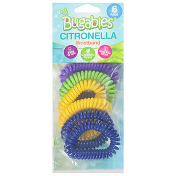 PIC Corp Bugables Citronella Coil Wrist Bands, 6 pk