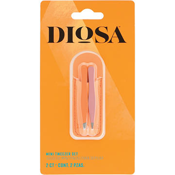 Diosa Mini Slanted & Pointed Point Tweezer Set, 2 ct