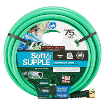 Swan Soft&SUPPLE Flexible Heavy Duty Garden Hose, 75'