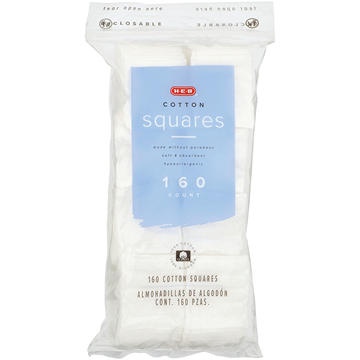 H-E-B Cotton Squares, 160 ct