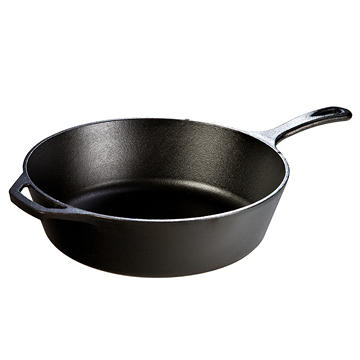 Lodge Seasoned Cast Iron Deep Skillet, 5 qt