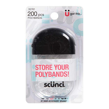 Scunci Polybands w/ Case, 200 ct