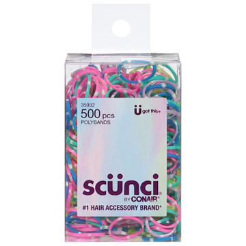 Scunci Multi Color Polybands, 500 ct