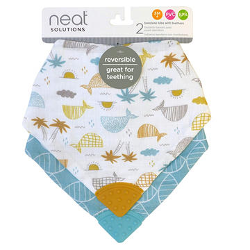 Neat Solutions Bandana Bibs with Teethers, 2 pk