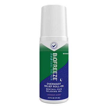 Biofreeze Overnight Pain Relief Roll-On Colorless, 2.5 oz