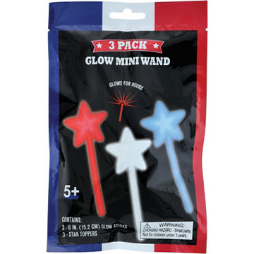 Destination Holiday Patriotic Star Wand Glow Stick Set, 3 pk