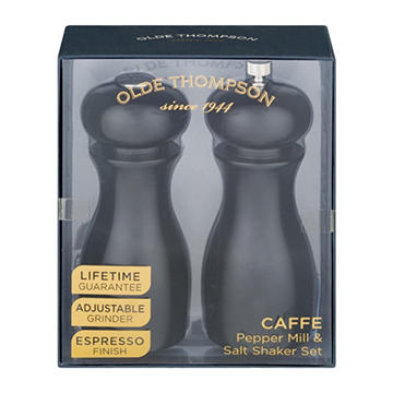 Olde Thompson Caffe Pepper Mill & Slat Shaker Set