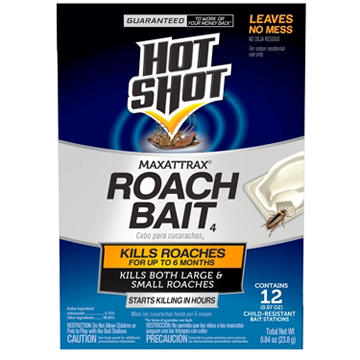 Hot Shot MaxAttrax Roach Bait Stations, 12 ct