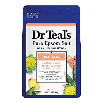 Dr Teal's Pure Epsom Salt - Stress Relief, 3 lb