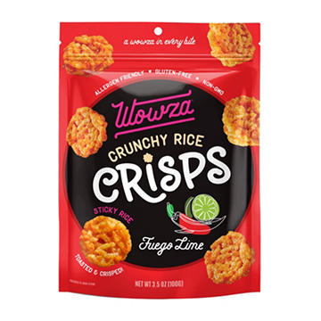 Wowza Fuego Lime Crunchy Rice Crisps, 3.5 oz