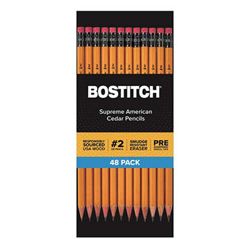 Bostitch Supreme No.2 American Cedar Pencils, 48 pk