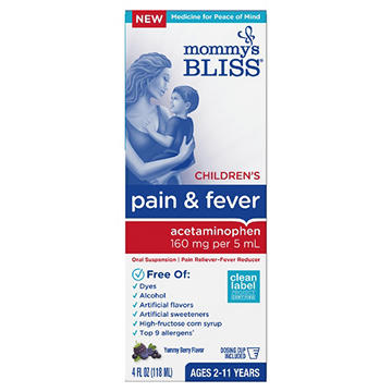 Mommy's Bliss Children's Pain And Fever Reducer - Yummy Berry , 4 oz