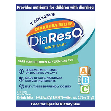DiaResQ Toddler's Diarrhea Relief Drink Mix - Vanilla, 3 ct