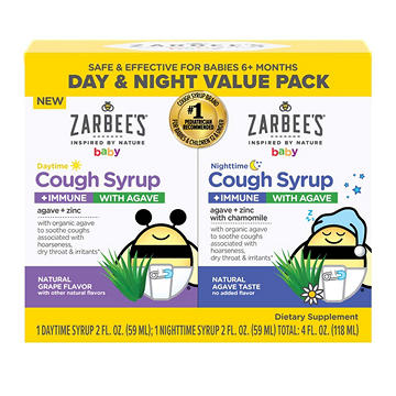 Zarbee's Baby Day & Night Cough Syrup + Immune, Value Pack, 4 oz
