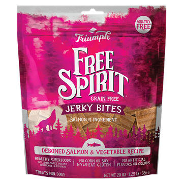 Triumph Free Spirit Salmon & Vegetable Jerky Bites Dog Treats, 20 oz