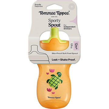 Tommee Tippee Sporty Spout Toddler Water Bottle - Colors May Vary, 10 oz