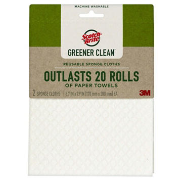 Scotch-Brite Greener Clean Reusable Sponge Cloths, 2 ct