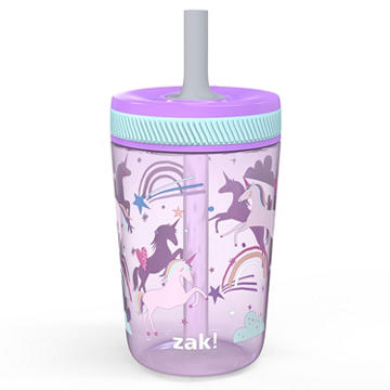 Zak! Designs Kids Kelso Tumbler - Unicorns, 15 oz