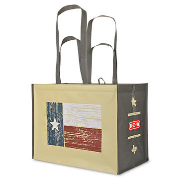 H-E-B Texas Flag Reusable Shopping Bag, Extra Large