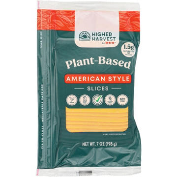 Higher Harvest by H-E-B Plant Based American Cheese Slices, 7 oz