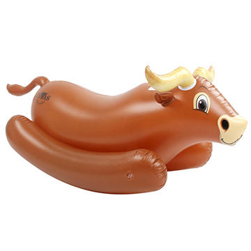 Floatopia Bull Ride-On Pool Float, 55.9" x 24.8" x 19.3"