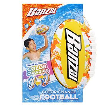 Banzai Color Change Water Football - Assorted Colors