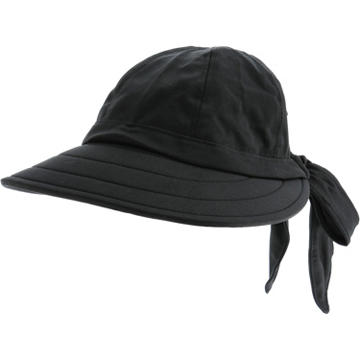 Sun N Sand Women's Sun Visor with Bow - Black