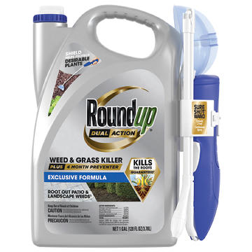 Roundup Dual Action Weed & Grass Killer Plus 4 Month Preventer, 1 gal