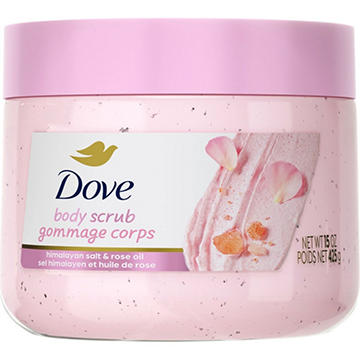 Dove Body Scrub - Himalayan Salt & Rose Oil, 15 oz