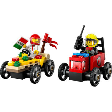 LEGO City Pizza vs. Fire Truck Set, 70 pc