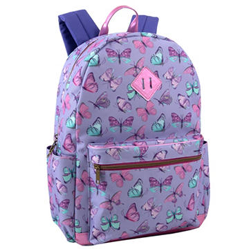 Emma & Chloe Purple Butterfly Backpack, 17"