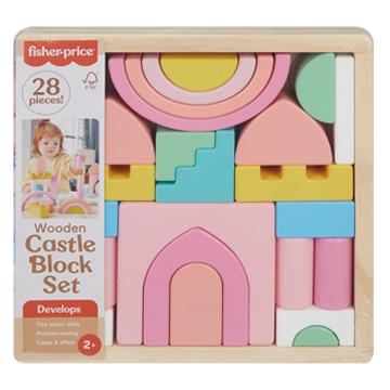 Fisher-Price Wooden Castle Block Set, 28 pc
