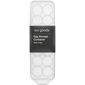 our goods Egg Caddy with Lid - Clear