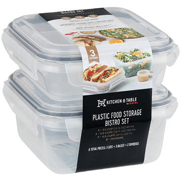 Kitchen & Table by H-E-B Plastic Food Storage Bistro Set, 8 pc
