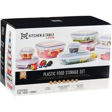 Kitchen & Table by H-E-B Plastic Food Storage Set, 20 pc