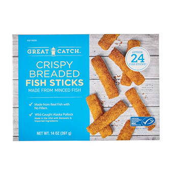 Great Catch Crispy Breaded Fish Sticks, 14 oz