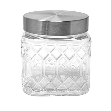 Blue Harbor Paragon Square Glass Storage Jar, 27 oz