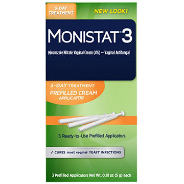 Monistat 3 Day Vagnial Yeast Infection Treatment, 3 ct